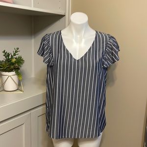 Old navy blouse striped v neck